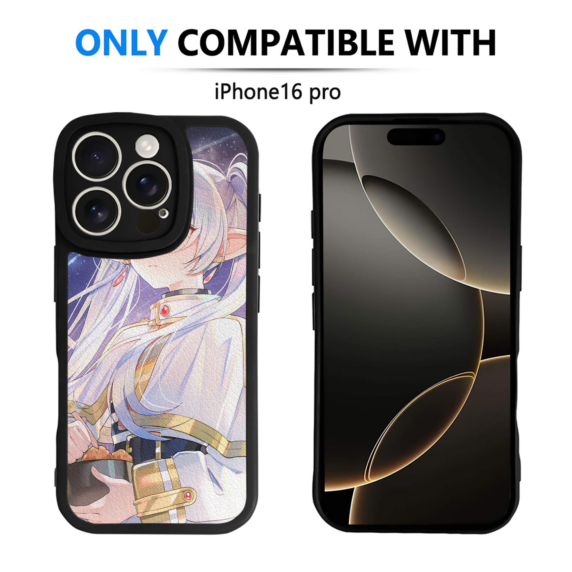 （画像用） 葬送のフリーレン Frieren 【iPhone 16シリーズ対応】シリコンスマホケース（レザー調） 材質：シリコン